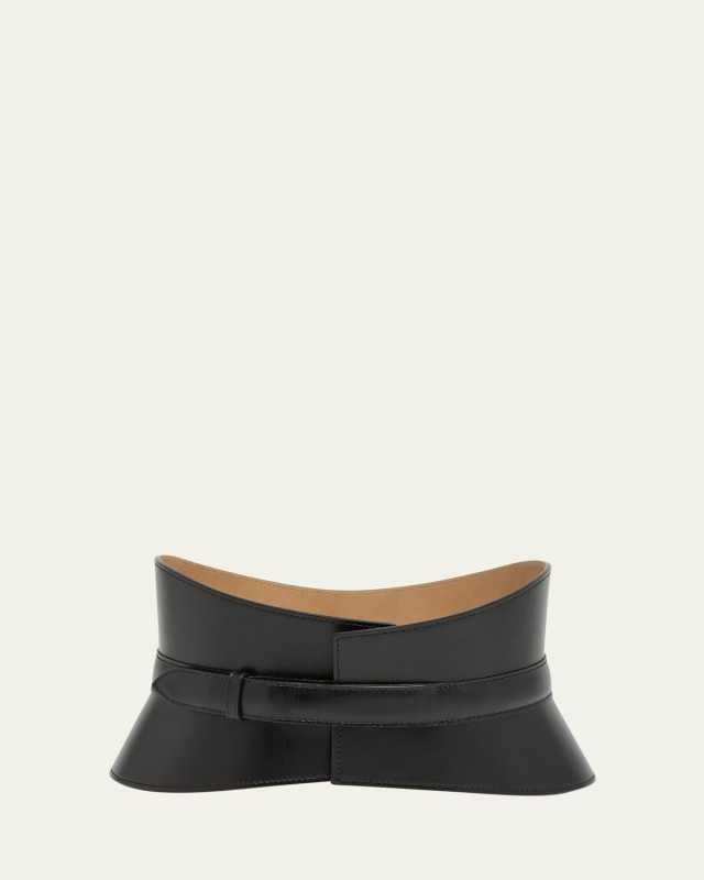 Neo Curved Bustier Leather Belt